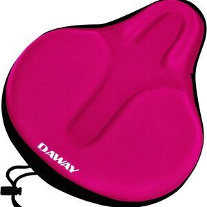 DAWAY Comfortable Bike Seat Cover Silicone Gel & Memory Foam Padded Bike Seat XL